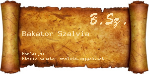 Bakator Szalvia névjegykártya